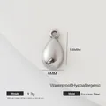 Detailed size specifications for 13mm stainless steel teardrop pendant jewelry accessory - Small Water Drop Piece (007)