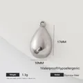Detailed view of teardrop stainless steel pendant with 17mm by 10mm dimensions - Large Water Drop Piece (005)