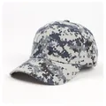 Casquette de baseball camouflage numérique avec visière incurvée et tissu résistant - Camo Numérique Bleu