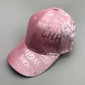 Pink graffiti print baseball cap with reflective satin finish and street style letters - 56-60cm / Pink Purple Glossy Embossed