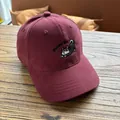 Gorra de béisbol para niños color granate con bordado de perro Shiba Inu y frase Ready Go - Talla Ajustable Niños / Burdeos