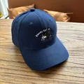 Casquette de baseball marine pour enfants avec broderie chien Shiba Inu et Ready Go! - 50-55cm Réglable / Bleu Marine