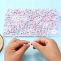 DIY 24-grid acrylic alphabet bead set with elastic string for jewelry making - White And Colorful