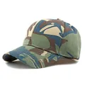 Classic jungle camouflage baseball cap with durable cotton canvas and six-panel structure - One Size / Grey Blue Camouflage