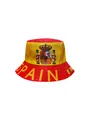 Détail du chapeau bob Espagne avec armoiries nationales et texte SPAIN jaune vif - Style Espagne