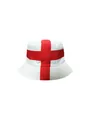 Bob blanc avec imprimé drapeau de la croix de Saint-Georges pour fans de foot - Style Angleterre