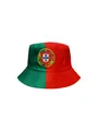 Chapeau bob drapeau Portugal rouge et vert avec impression de blason de qualité - Portugal 1