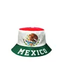 Chapeau bob drapeau du Mexique rouge blanc vert avec logo national et texte - Mexique