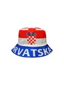 Chapeau bob Croatie avec damier rouge blanc et emblème national pour fans de football - Croatie