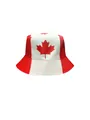Bob mixte au design du drapeau canadien rouge et blanc avec imprimé feuille d'érable - Canada