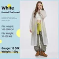 Imperméable EVA blanc translucide, 18-mil, pour taille 145-200cm, imperméable et mat - Taille Unique / Blanc