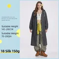 Thickened black EVA reusable raincoat with adjustable hood and elastic sleeve cuffs - One Size / Black