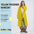 Imperméable jaune en EVA réutilisable pour adulte avec capuche à cordon et boutons-pression - Jaune Adulte À Cordon De Serrage [150 G 18 Mil Givré Extra Épais]