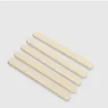 Five pieces of natural flat wooden sticks for DIY crafts and handmade ice cream popsicles - 100 Pieces Set