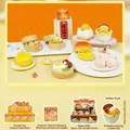 Capybara stress relief blind box set with tea house themed chicken figurines and display rack - 3250 Tea Drink First Box 8 / Random