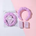 Kit de soins en polaire violet clair avec bandeau nuage et poignets absorbants - Ensemble bandeau et bracelets / Violet
