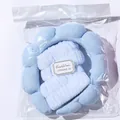 Ensemble bandeau et poignets en polaire corail bleu clair pour le lavage du visage - Ensemble bandeau et bracelets / Bleu
