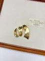 Minimalist gold stream-lined irregular brooch with vintage hammered metal texture finish - Spiral Streamline Hammered Style (XZ0140) / Gold