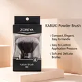 Short handle black kabuki brush with round soft fibers and gradient bristles for powder - 882 Kabuki Brush