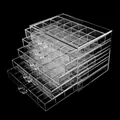 5-layer clear acrylic nail art organizer with multiple compartments and drawer handles - 5 Layers 120 Compartments / Clear