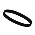 Elastic black sports headband for yoga and fitness with non-slip silicone grip texture - Black Crystal Black Wire