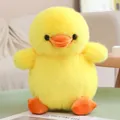 Adorable 12-inch bright yellow plush duck toy with soft long fur and orange beak - The Little Yellow Duck Is 33 Cm Tall. / Price And Color Are Random For Single Pieces Around 40cm In Length.