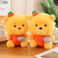 Yellow plush bear in orange knit sweater with persimmon hat and crossbody bag - Winnie The Pooh Backpack 30cm / Price And Color Are Random For Single Pieces Around 40cm In Length.