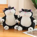 Plush Lucifer cat doll 40cm featuring fluffy black fur and grumpy expression - Lucifer 32 Cm / Price And Color Are Random For Single Pieces Around 40cm In Length.