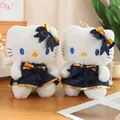Pair of plush dolls in navy blue silk dresses with golden trim and bows, 40cm large size - Dress Hello Kitty 30cm / Price And Color Are Random For Single Pieces Around 40cm In Length.