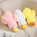 Soft 12-inch plush duck doll in pink, white, and yellow colors for gifts - Lying Duck 37 Cm / Price And Color Are Random For Single Pieces Around 40cm In Length.