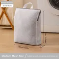 White fine mesh laundry bag size 30x40x8cm with handle for washing machine - Fine Mesh Handheld Style - Medium