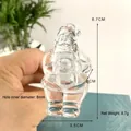 Clear acrylic Santa Claus ornament 6.7cm tall for Christmas tree light strings - Flat-insert Santa Claus Led String Light Accessories