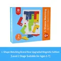 Puzzle magnetico a forma di L per l'educazione precoce e lo sviluppo logico dei bambini - Puzzle Logico Magnetico Fase Due / Multicolore