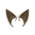 Cosplay elf ears in dark brown latex with pointed design for Halloween party use - 10CM OPP Bag / Dark Coffee
