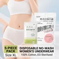 Set van 5 witte XL wegwerponderbroeken voor dames van katoen met EO-sterilisatie - Damesondergoed Van Puur Katoen Maat Xl (55-65 Kg) Geschikt Voor Dagelijks Gebruik.