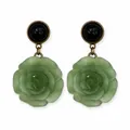2605071 Green Rose Earrings