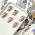 Handmade pink fish ceramic beads for DIY jewelry making necklaces and bracelets - Light Pink