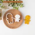 Set tagliabiscotti ragazza pan di zenzero con stampo a pressione e campione 4x6cm - Media Ragazza di Pan di Zenzero / 4x6cm