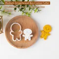 Set tagliabiscotti omino di pan di zenzero con timbro per dolci fai-da-te - Medio Ragazzo di Pan di Zenzero / 4x6cm