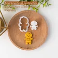 Set di tagliabiscotti omino di pan di zenzero con timbro 3D 2,6x4cm per decorazioni - Piccolo Ragazzo di Pan di Zenzero