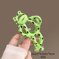 Pinza per capelli a rana verde buffa 11cm finitura opaca accessorio moda capelli folti - Molletta per capelli a forma di rana grande
