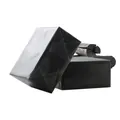 Two-pack of rectangular bamboo charcoal black soap bars with transparent plastic wrap - Bamboo Charcoal (Plain Soap)