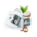 Coconut Milk Plant Essential Oil Soap 100g with coconut fruit and green leaves - Coconut Milk (English Label)