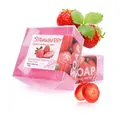 Handmade strawberry essential oil goat milk silk soap 100g for moisturizing and repair - Strawberry (English Label)