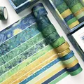 Van Gogh oil painting washi tape set featuring Starry Night and Sunflowers art patterns - Van Gogh Impression