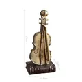 Vintage violin coin bank on book base 27cm home decor ornament for TV cabinets - Violin Art Ornament