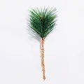 Artificial green pine needles branch with realistic orange stem for Christmas DIY decor - 10x30cm Pine Needle