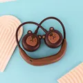 Ventilatore portatile da collo a forma di orso marrone con ricarica USB-C - Marrone