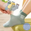Girl's breathable summer mesh knee-high socks in multiple colors with elastic stretch - 9-14 Years / Number Style (Breathable Mesh)