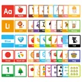 Educatieve flitskaarten met alfabet en vormen voor kinderen met schattige dieren - Nieuw Product - Kp14 Flashcards (60 Kaarten)